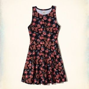 Hollister Floral Knit Skater Dress